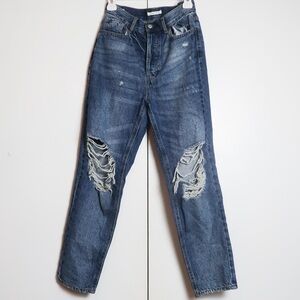 PacSun Darkwash Distressed Denim Jeans Size 27